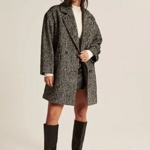 Abercrombie & Fitch Oversized Coat Herringbone